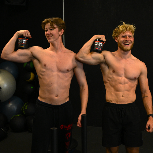 Persoonlijke pre workout formule met dosering per scoop